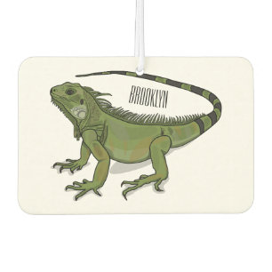 Iguana cartoon illustration car air freshener