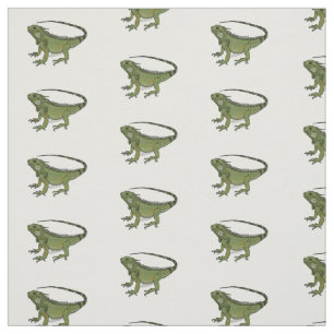 Iguana cartoon illustration fabric
