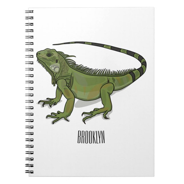 Iguana cartoon illustration  notebook (Front)