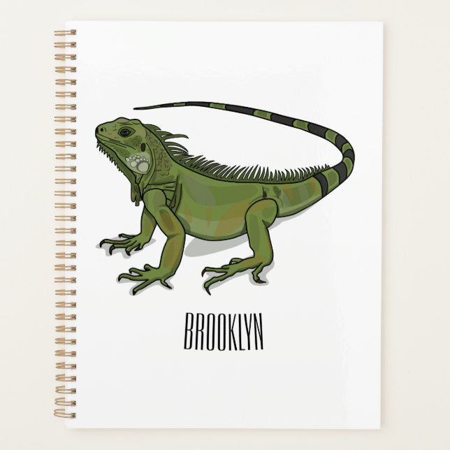 Iguana cartoon illustration planner (Front)