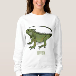 Iguana cartoon illustration sweatshirt