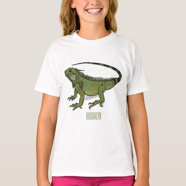 Iguana cartoon illustration T-Shirt (Front)