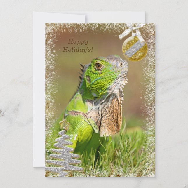 Iguana Christmas Card (Front)
