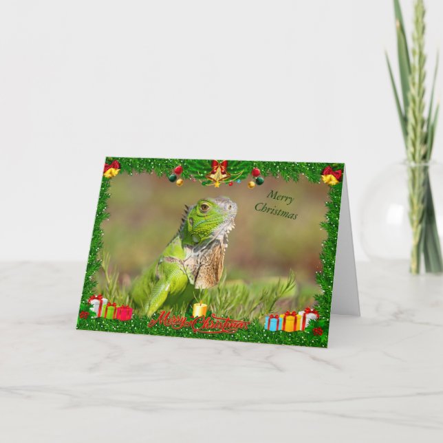 Iguana Christmas Card (Front)
