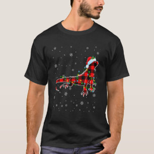 Iguana Christmas Santa Hat Cute Animals Xmas Ligh T-Shirt