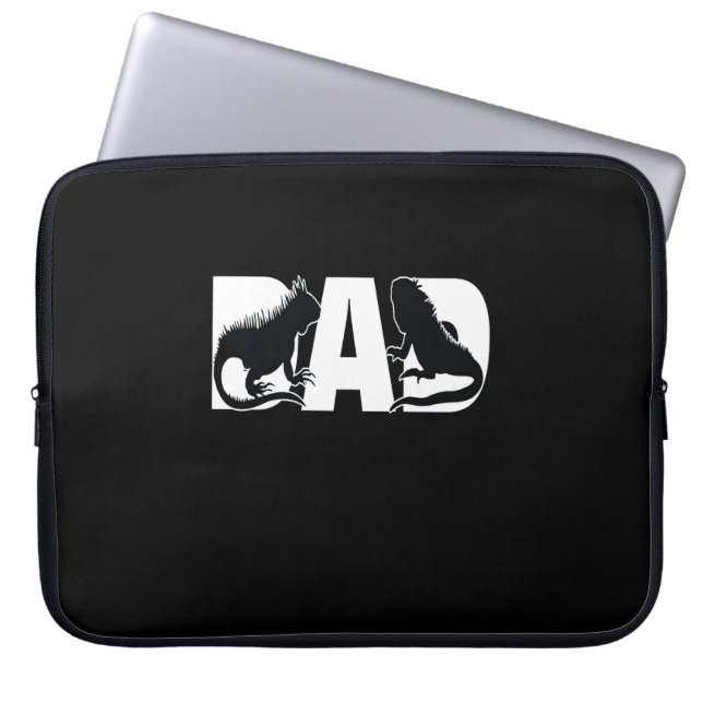 Iguana Dad Laptop Sleeve (Front)