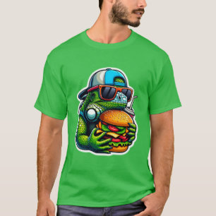 IGUANA EATING CHEESEBURGER 2 T-Shirt