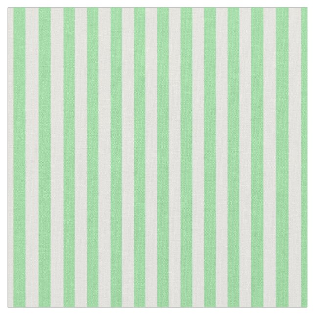 Iguana Green & White Stripes Fabric (Close Up)