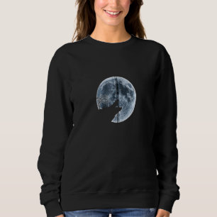 Iguana Halloween Costume Moon Silhouette Creepy Sweatshirt