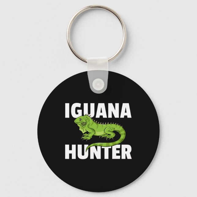 Iguana Hunter Reptile Lizard Hunting  Key Ring (Front)
