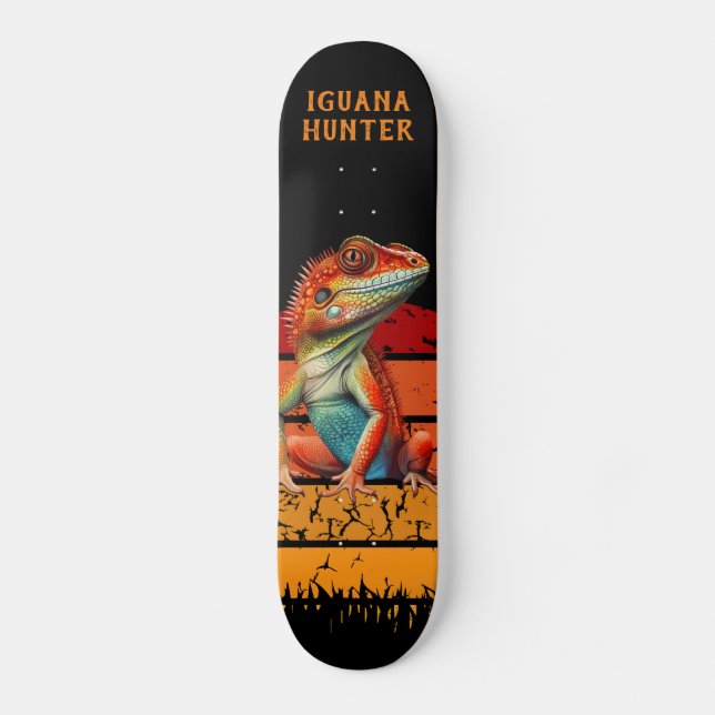 Iguana Hunter - The Mighty Force of Nature  Skateboard (Front)