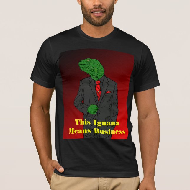 Iguana In a Business Suit T-shirt (Front)