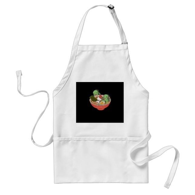 Iguana Kawaii Ramen Funny Pet Gift Standard Apron (Front)