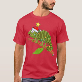 Iguana Lighting Xmas Tree Matching Iguana Christma T-Shirt
