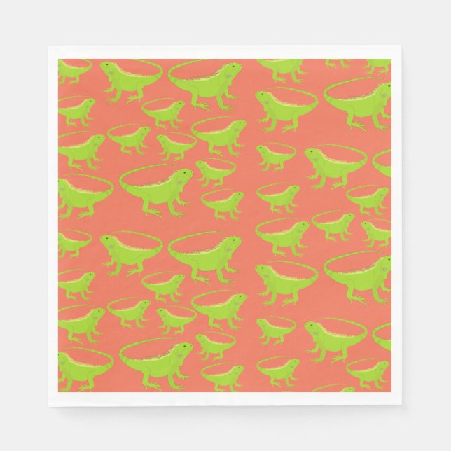Iguana Lizard Pattern Napkin (Front)