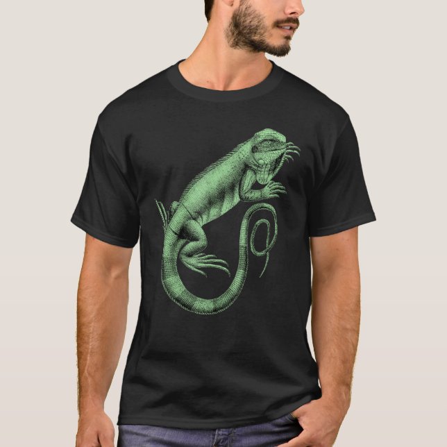Iguana Lizard Reptile Leguan Green Pet Animal Herp T-Shirt (Front)