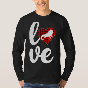 Iguana Lover Funny Buffalo Plaid Love Iguana Valen T-Shirt
