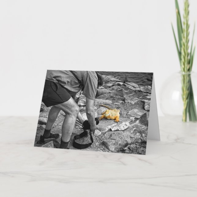 Iguana Paparazzi Birthday Card (Front)