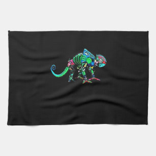 Iguana robot tea towel