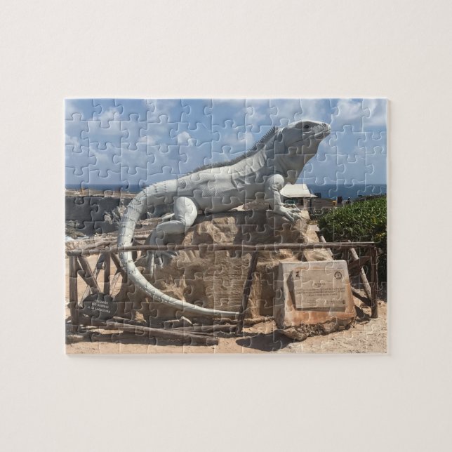 Iguana Sculpture Isla Mujeres,Mexico Jigsaw Puzzle (Horizontal)