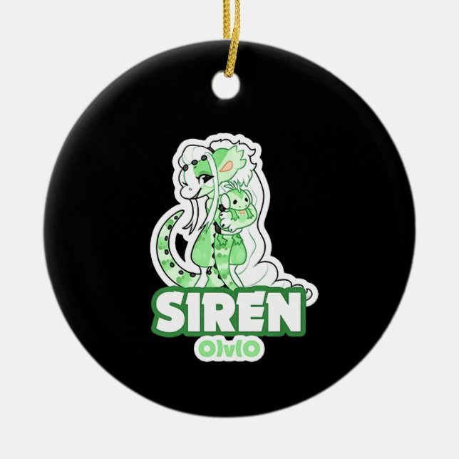 Iguana siren ceramic tree decoration (Front)