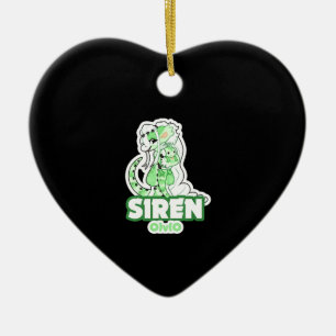 Iguana siren ceramic tree decoration