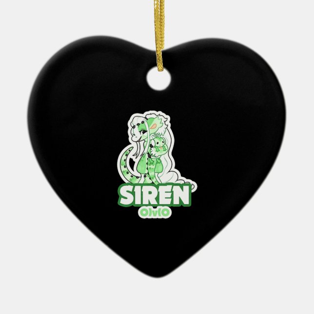 Iguana siren ceramic tree decoration (Front)