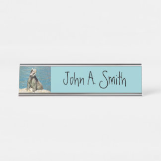 Iguana Tropical Wildlife Photography Desk Name Plate