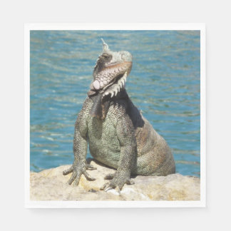 Iguana Tropical Wildlife Photography Napkin