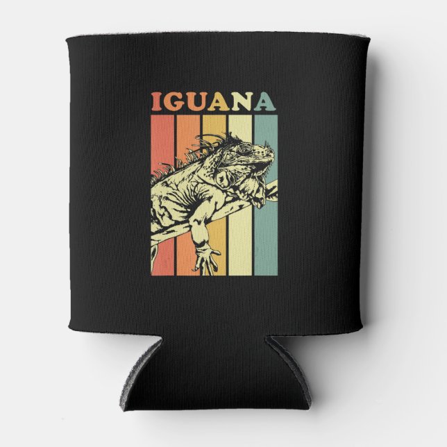 Iguana Vintage Gift Can Cooler (Front)