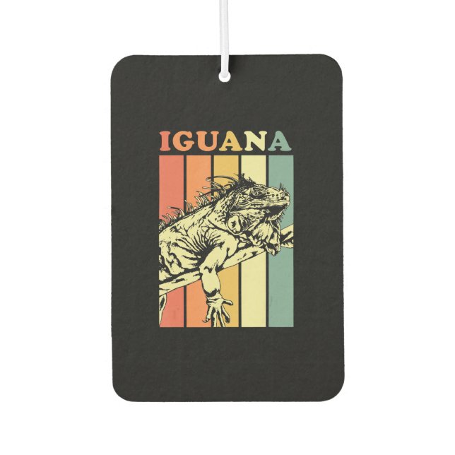 Iguana Vintage Gift Car Air Freshener (Front)