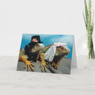 Iguana Wedding Greeting Card