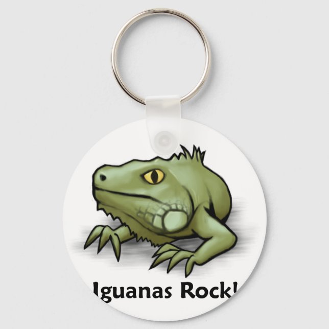 Iguanas Rock! Key Ring (Front)