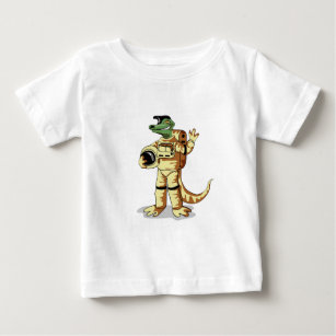 Iguanodon Dressed In A Cosmonaut Spacesuit. Baby T-Shirt