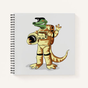 Iguanodon Dressed In A Cosmonaut Spacesuit. Notebook