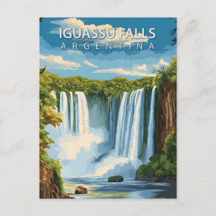 Iguassu Falls Argentina South American Nature Postcard