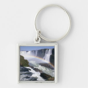 Iguassu Falls, Parana State, Brazil. Aerial view Key Ring