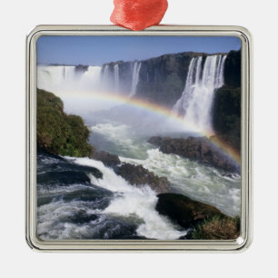 Iguassu Falls, Parana State, Brazil. Aerial view Metal Tree Decoration