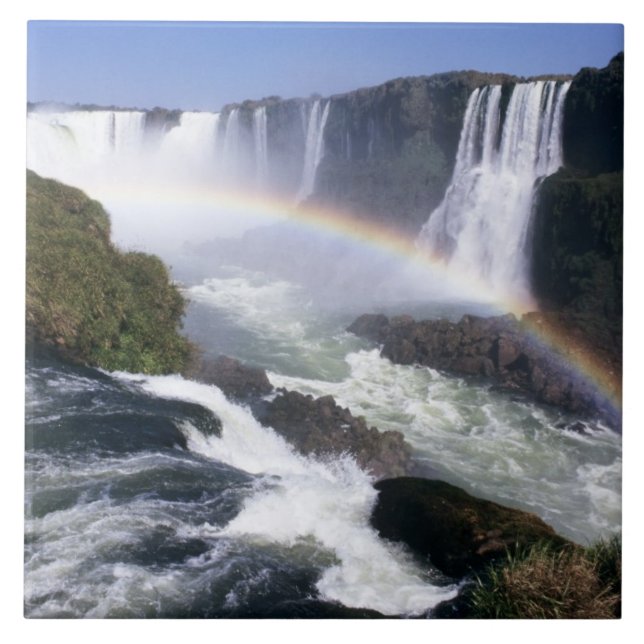 Iguassu Falls, Parana State, Brazil. Aerial view Tile (Front)