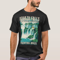 Iguazu Falls Argentina Brazil Vintage Travel Poste
