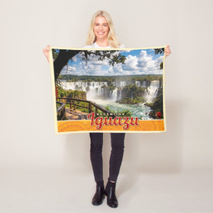 Iguazu Falls Argentina Scenic Travel Fleece Blanket
