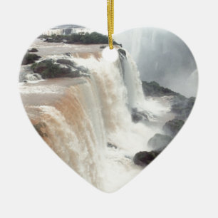 iguazu falls Brazill Ceramic Tree Decoration