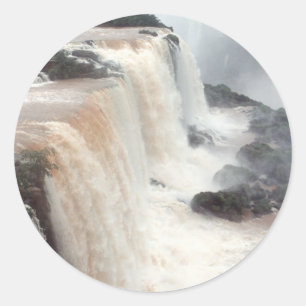 iguazu falls Brazill Classic Round Sticker
