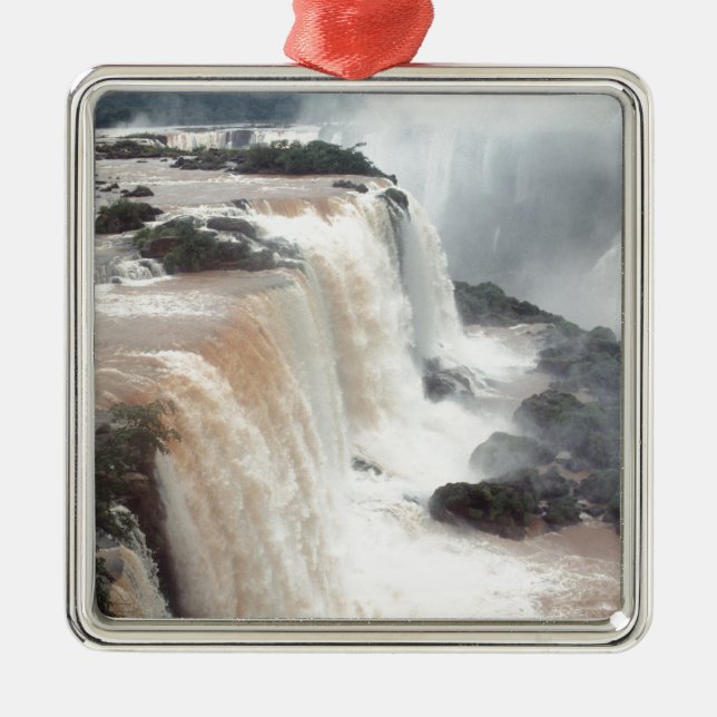 iguazu falls Brazill Metal Tree Decoration (Front)