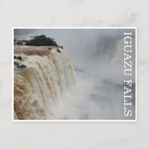 iguazu falls grey postcard