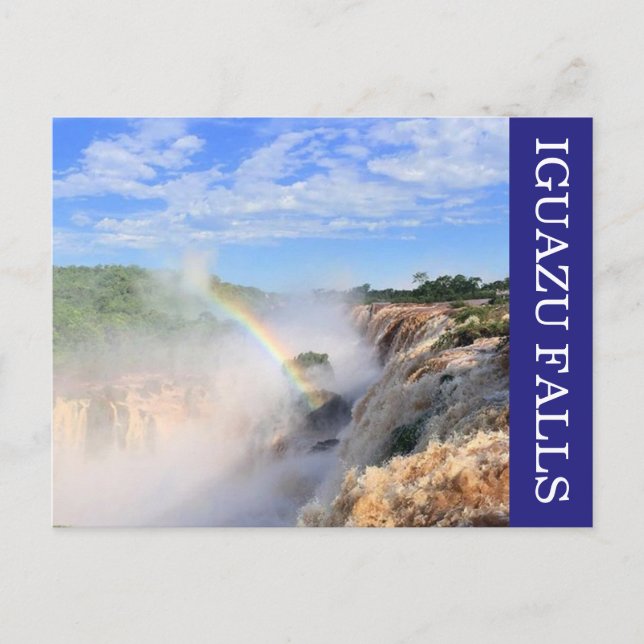 iguazu falls rainbow postcard (Front)