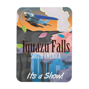 Iguazu Falls South America Travel poster Magnet