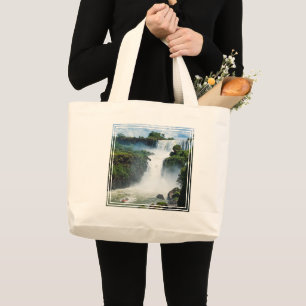 Iguazu Falls Surround By Jungle Large Tote Bag