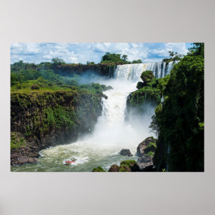 Iguazu Falls Surround By Jungle Poster
