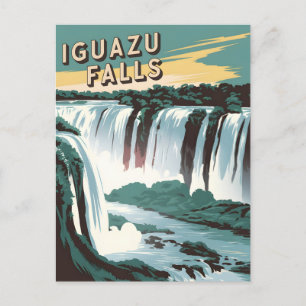 Iguazu Falls Vintage Postcard